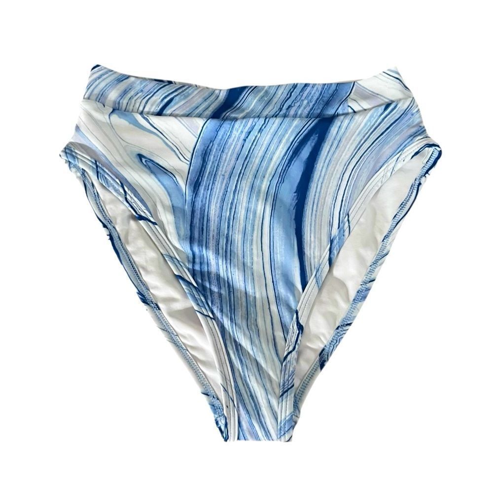 L Space Marbled Hi Waisted Bitsy Cut Bikini Bottoms